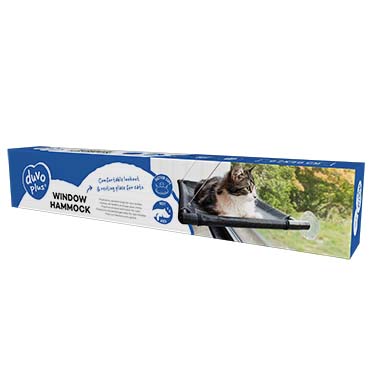 Window hammock for cats black - Verpakkingsbeeld