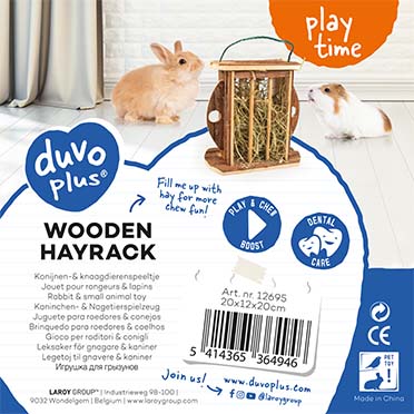 Wooden hayrack in bark - Verpakkingsbeeld