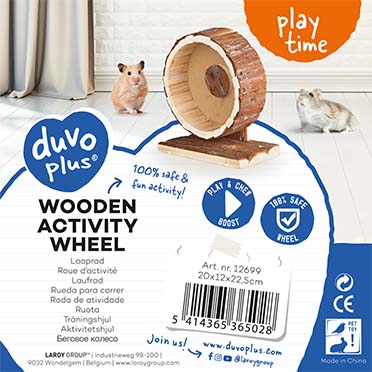 Wooden activity wheel in bark - Verpakkingsbeeld