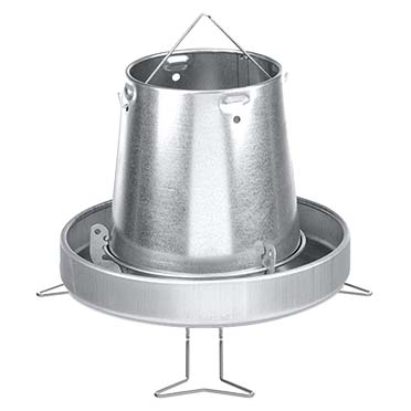 Galvanised poultry feeder with feet  5kg