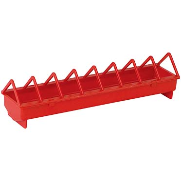 Plastic poultry feeder wire grill Red S - 51x12x12,5cm