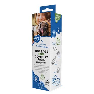 Poo bags eco biodegradable comfort pack green - Verpakkingsbeeld