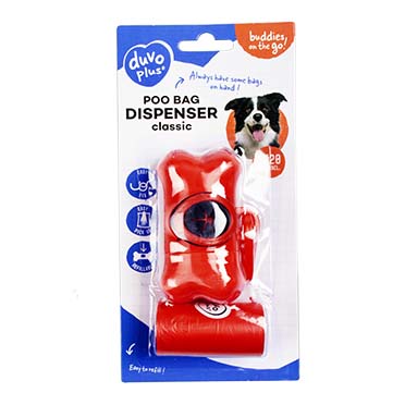 Poo bag dispenser bone red - Verpakkingsbeeld