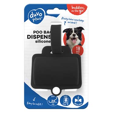 Poo bag dispenser silicon black - Verpakkingsbeeld