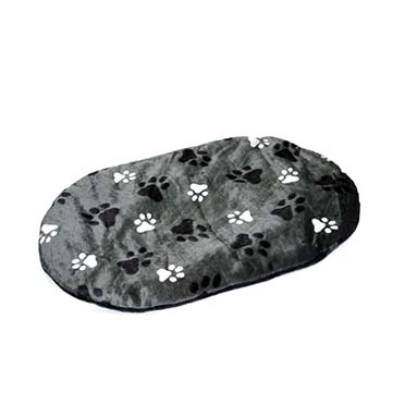 Oval cushion with paw print Grey 86x56x5cm