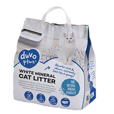 White mineral cat litter - Verpakkingsbeeld