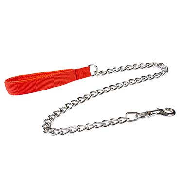 Lead chain padded handle red - <Product shot>