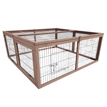 Woodland rabbit hutch jumper forest Taupe S - 120x120x48cm