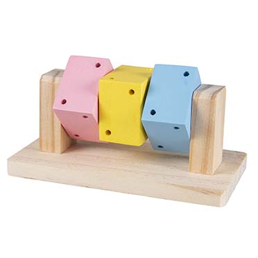 Wooden spinning cubes multicolour - Product shot