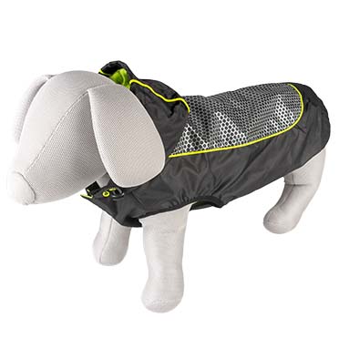 Dog raincoat hi vis sporty Black/yellow XS - 30CM