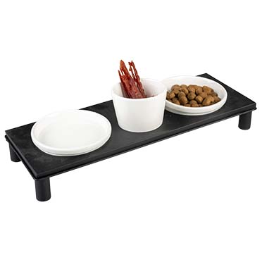 Dinner set stone up buffet rectangular wit/zwart - Detail 1