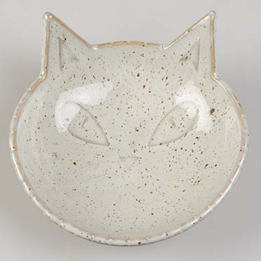 Feeding bowl stone kitty face light blue - Detail 2