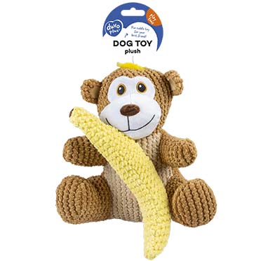 Peluche duo singe + banane multicolore - Verpakkingsbeeld