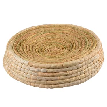 Corn straw pouf siesta cream Beige 45x45x7,5cm