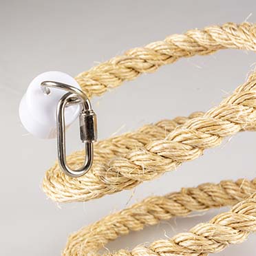 Spiral rope in sisal with bell beige - Detail 2
