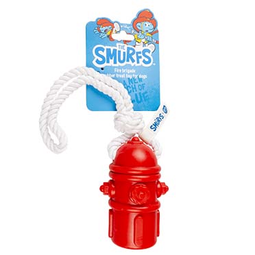 Fire brigade smurfs rubber treat toy red - Verpakkingsbeeld