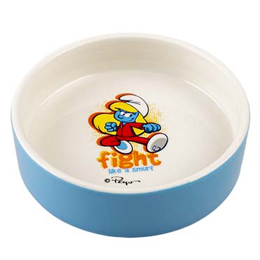 Smurfette feeding bowl white/blue - Product shot