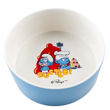 Chef smurf feeding bowl White/blue 1000ml - 16,5x16,5x7cm