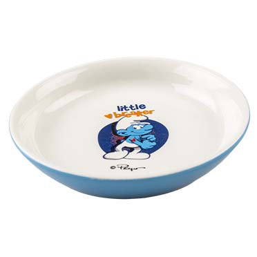 Hefty smurf low feeding bowl White/blue 180ml - 14,2x14,2x2,5cm