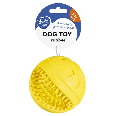 Rubber giggle ribble ball yellow - Verpakkingsbeeld