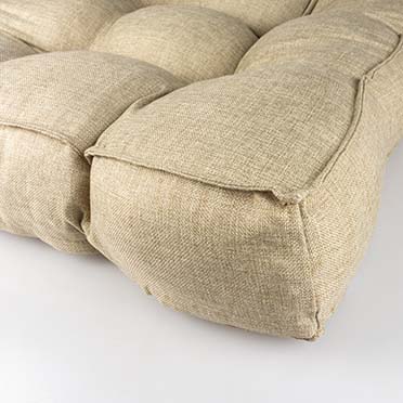 Cushion square quadri beige - Detail 1