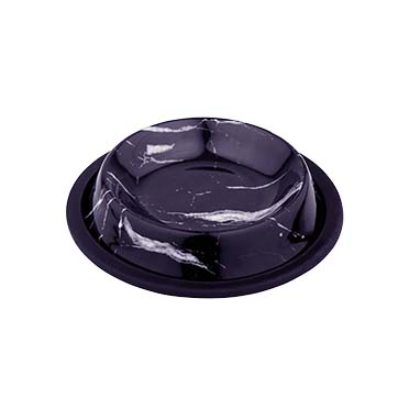 Feeding bowl deco fix marble look black - <Product shot>