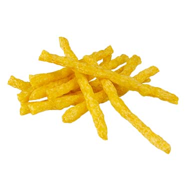 Krokante knabbelsticks gele paprika geel - Foodshot