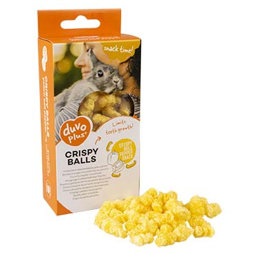 Krokante knabbelballetjes gele paprika geel - Product shot