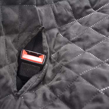 Schutzdecke mit rand - rücksitz schwarz - Detail 3