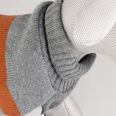 Dog sweater cozy grey/orange - Detail 2