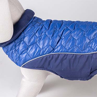 Dog jacket hi vis quilt blue - Detail 2
