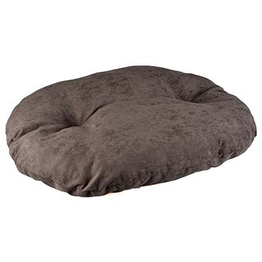 Cushion oval velvet concrete grey/white - <Product shot>