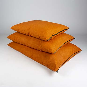 Cushion with zipper tangerine orange - Detail 1