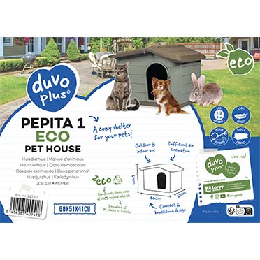 Pepita 1 eco pet house brown/green - Verpakkingsbeeld