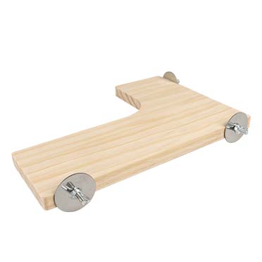 Wooden l-platform wood-coloured - Product shot