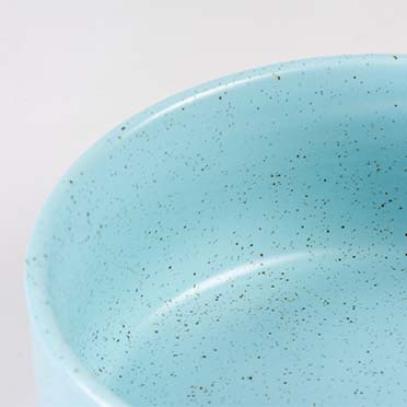 Feeding bowl stone speckle turquoise - Detail 1