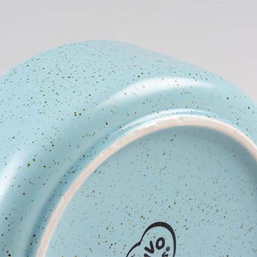 Feeding bowl stone speckle turquoise - Detail 2