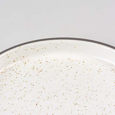 Assiette stone speckle blanc - Detail 1