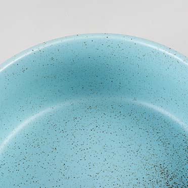 Feeding bowl stone speckle turquoise - Detail 1