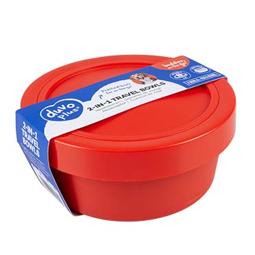 2-in-1 travel bowls red - Verpakkingsbeeld