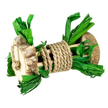 Wooden chew roll with water hyacinth & corn multicolour - Product shot
