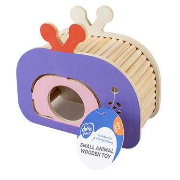 Small animal wooden play house tv multicolour - Verpakkingsbeeld