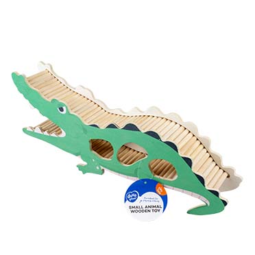 Knaagdieren houten speelhuis krokodil meerkleurig - Verpakkingsbeeld