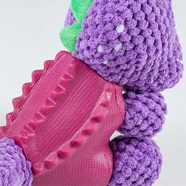 Plush & rubber T-rex dispenser multicolour - Detail 2