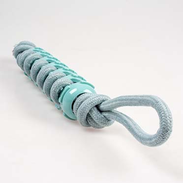 Bâton de corde avec caoutchouc & boucle bleu - Detail 2