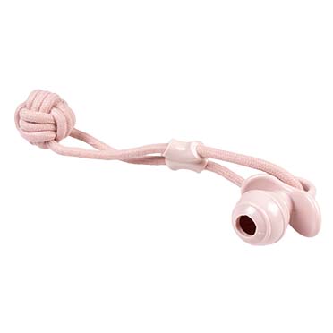 Rope 8 pull ring with ball & rubber pacifier pink - Product shot