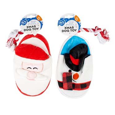 Xmas pluche pantoffel gemengde kleuren - Facing