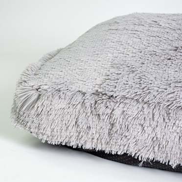 Coussin rectangulaire doux gris clair - Detail 1