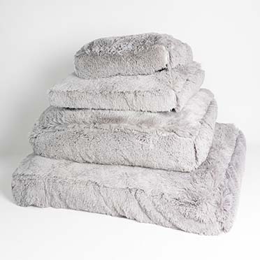 Coussin rectangulaire doux gris clair - Detail 3