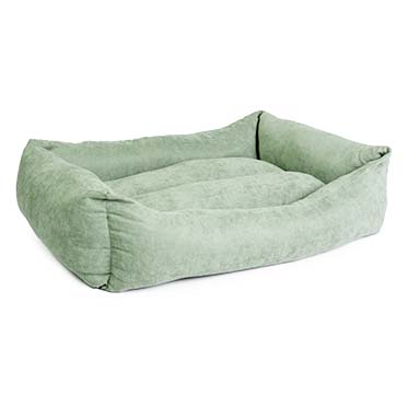 Bed rectangular velvet green - <Product shot>